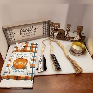 New Cottage Core Farmhouse 7 piece lot/bundle Fall‎ home inspirational p…
